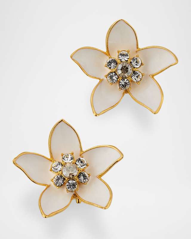 Jasmin Enamel Stud Earrings